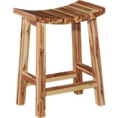 POWELL 24 x 20 x 12.25 in. Dale Saddle Counter Stool, Light Natural D1020B16CS